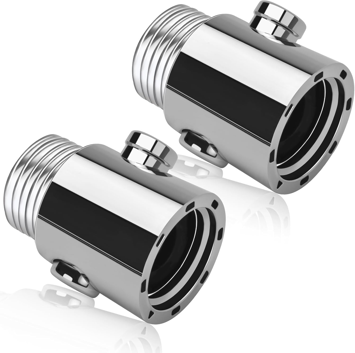 Azonee Shower Head Shut Off Valve, 2Pcs Button Type Shower Flow Control Valve with G1/2 Universal Size Push Button Shower Valve for Shower Arm and Hose or Bidet Sprayer
