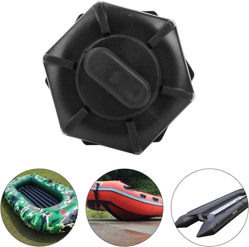 Gonetre One Way Drain Plug Inflatable Boat Drain Plug Set for Inflatable Boat 7×6×5 PVC Black Drainfor Inflatable Boats Fishing Boat Kayak Accessory
