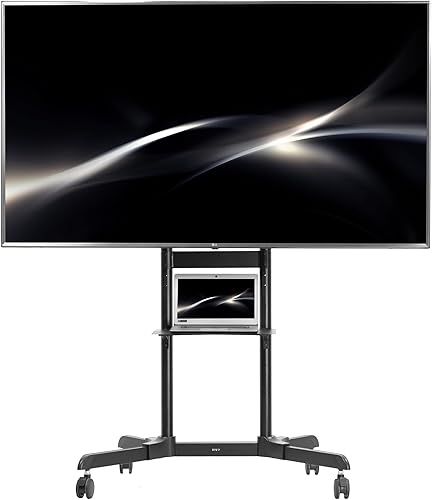 Miniatura 8 de VIVO Base móvil de TV para pantallas planas LCD LED Plasma panel de soporte de piso con ruedas que se bloquean para TV de 23" a 55"