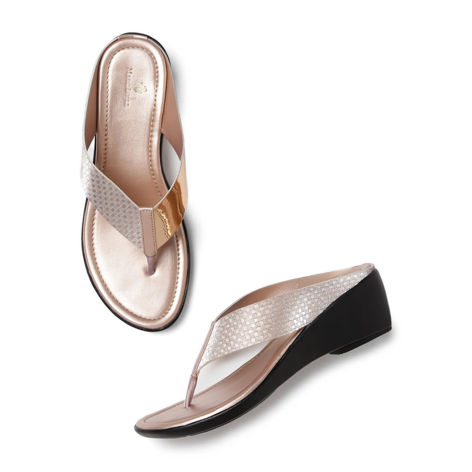 marc loire Women’s Comfortable Slip On T-Strap Platform Heels-picture-7