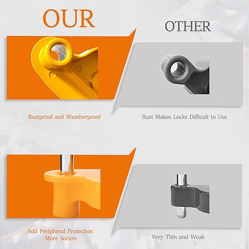 Miniatura 5 de DEEAGLE Bloqueo de acoplador de bola de remolque, cerradura de bola universal para remolque, se adapta a acopladores de enganche de 1-78, 2 y 2-516