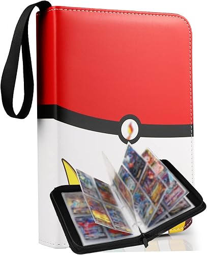 Trovono Carpeta de tarjetas de 9 bolsillos, 900 bolsillos con 50 fundas, bolsa de almacenamiento de tarjetas impermeable portátil para álbum de