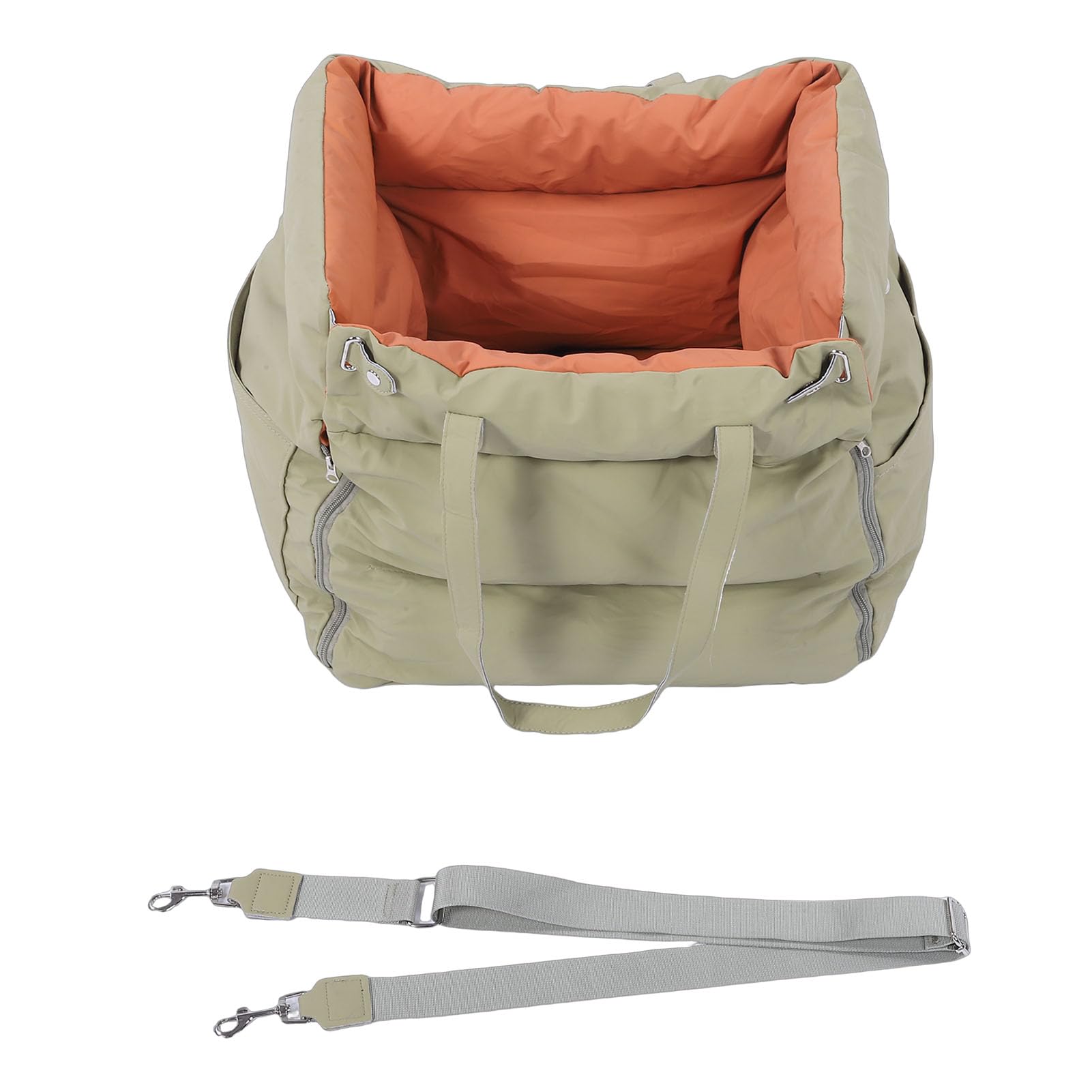 Focket Asiento de Coche para Perros, Cinturón de Seguridad Portátil Plegable Impermeable Antisuciedad para Coche, Funda de Asiento de Lavable Desmontable con Cinturón de Seguridad para Perros Gatos