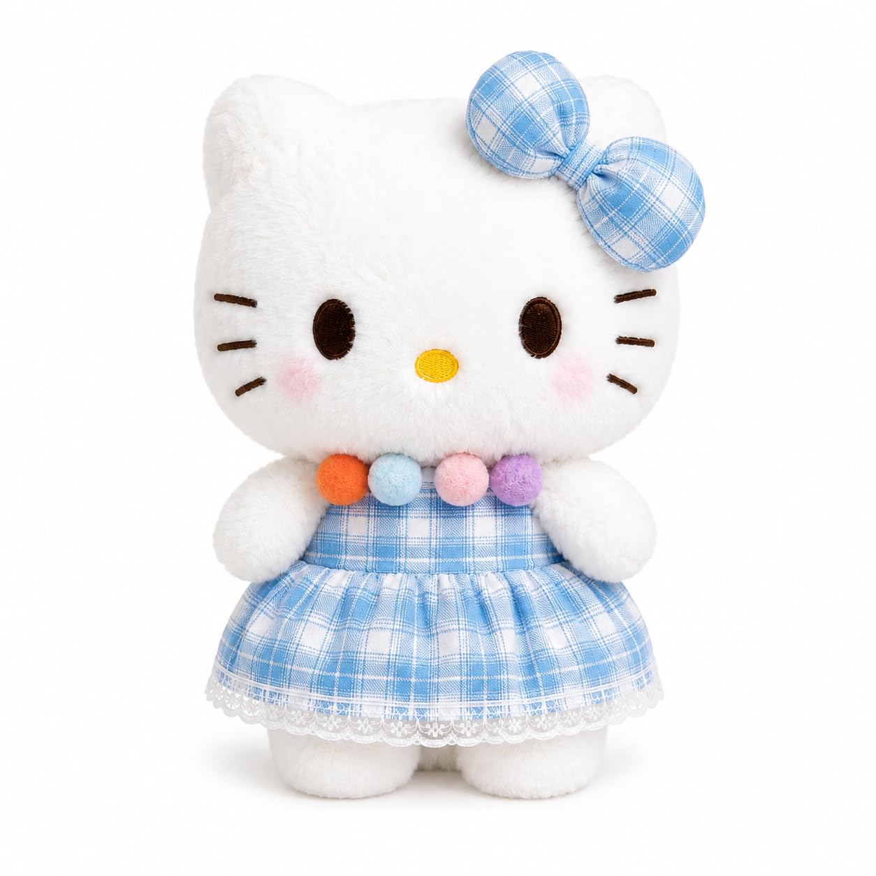 AlphaDesignLuxe 12″ Blue Dress Kitty Plush Toy – Kawaii Cat Stuffed Animal, Soft Plush Doll Gift for Kids, Teens & Collectors : Toys & Games