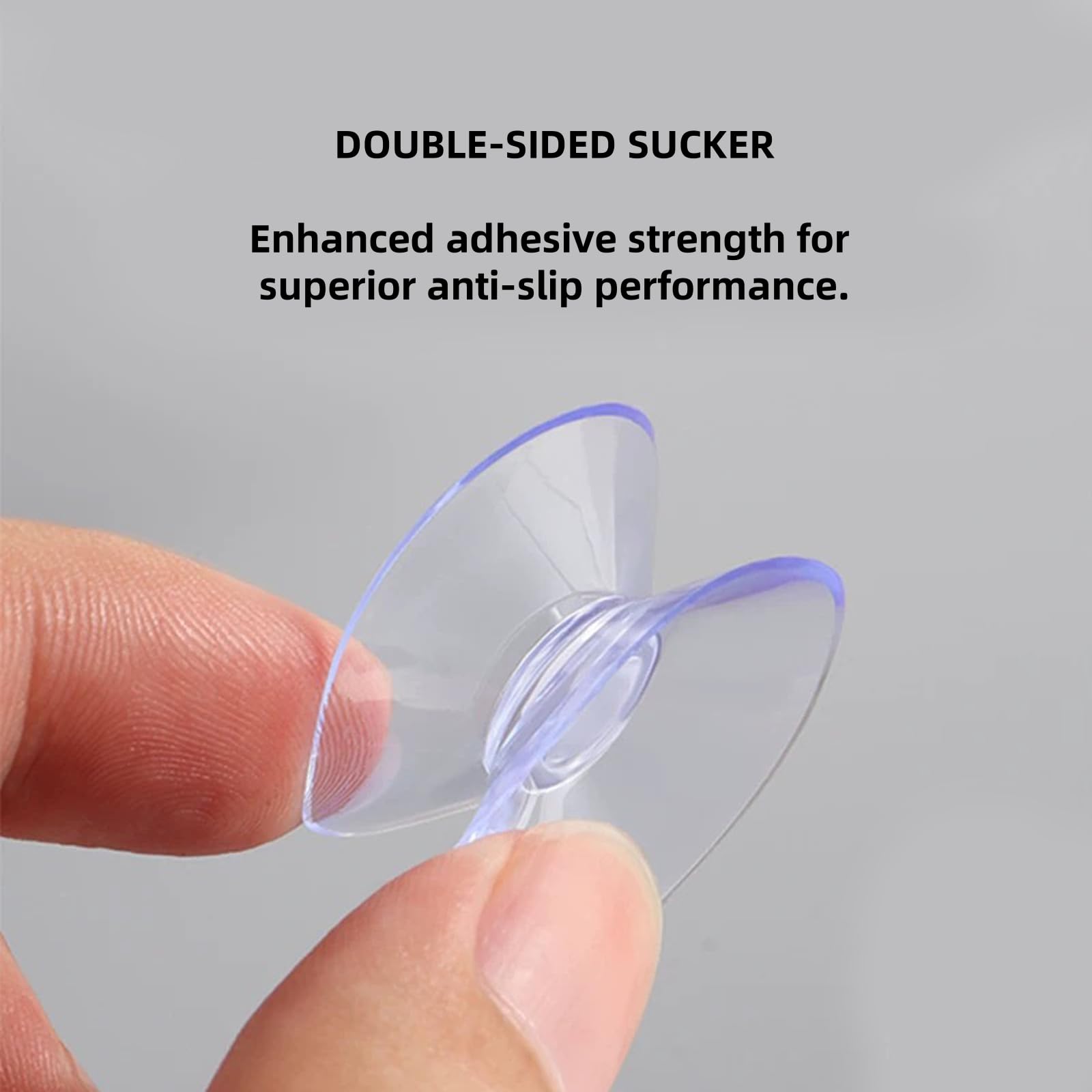 24 Piezas Ventosas de Doble Cara 3/2cm Plástico PVC Transparente Antideslizante para Exterior Cocina Baño