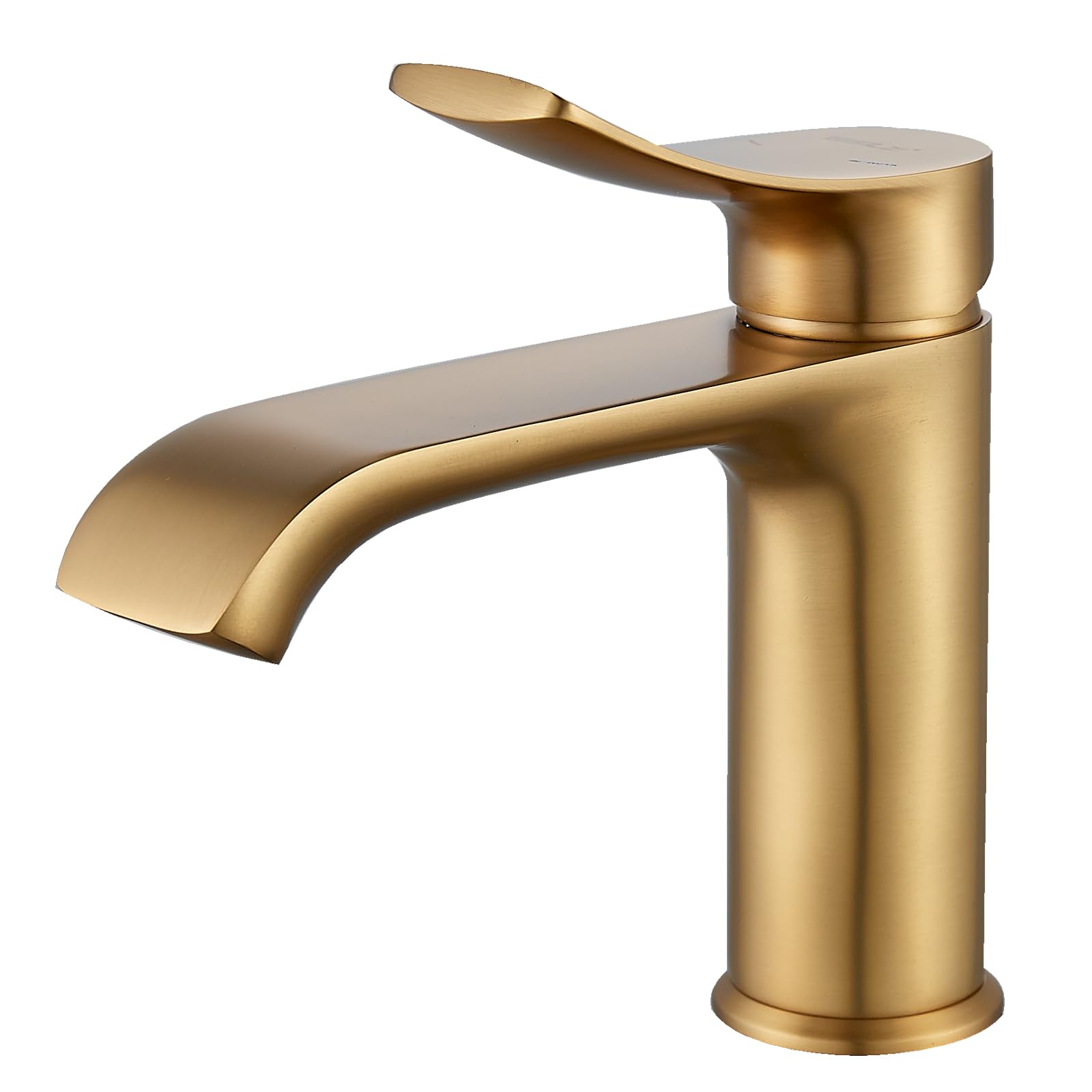 BELZ Rubinetto Monocomando per Lavabo di Bagno, Materiale Ottone Solido con Beccuccio 87mm, Senza Perdite e Risparmio Acqua, Adatto per Bagni e Servizi Igienici Ospitali, Oro