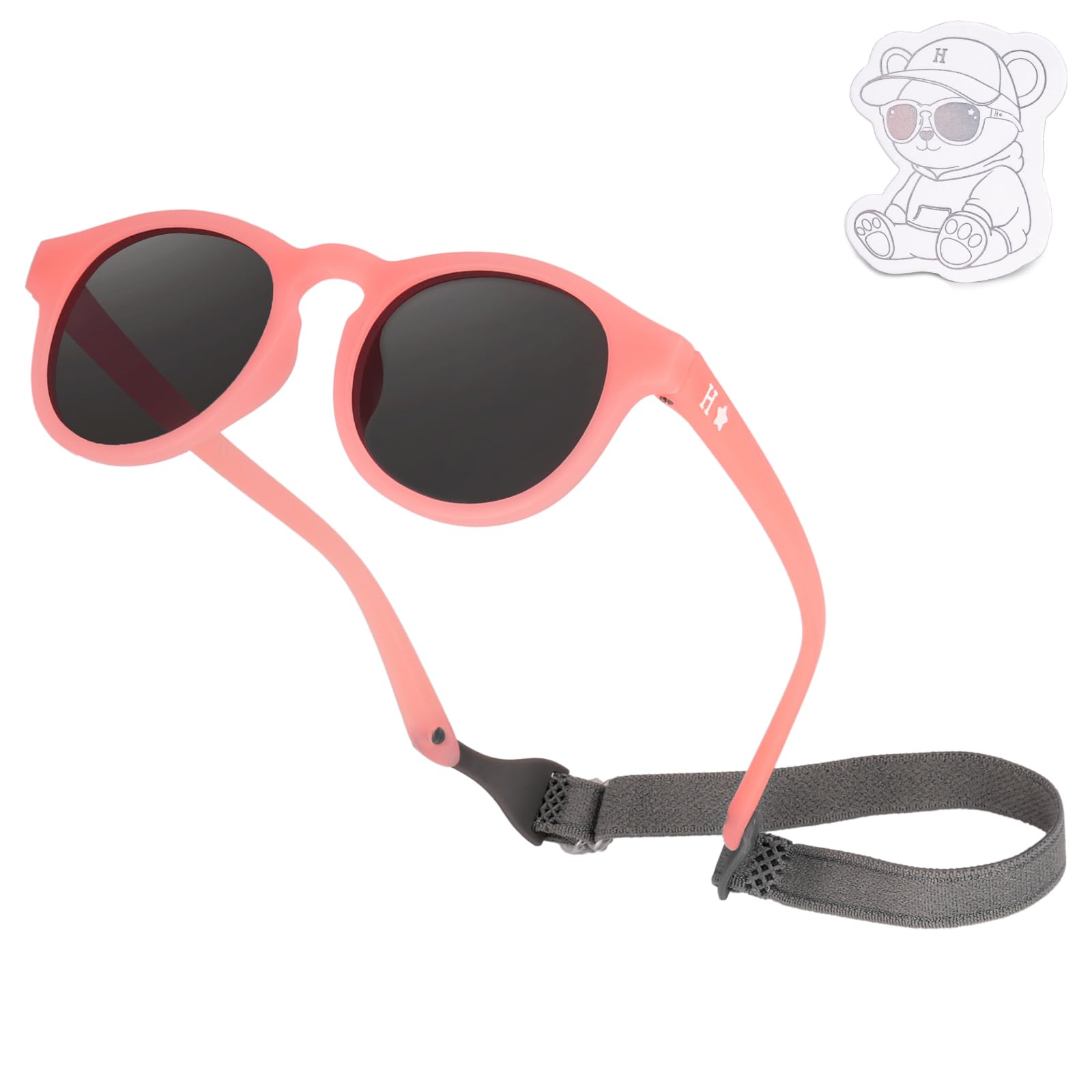 HECCEI Baby Sunglasses Pebble ColorShift Sunglass Polarized UV Protection for Toddler Boys Girls 0-24 Months