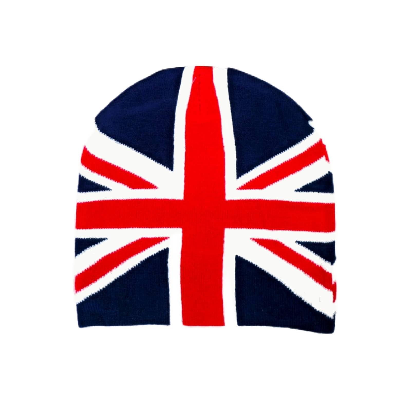 M MACAHEL Unisex Union Jack Beanie Hat Multicoloured
