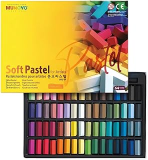 MUNGYO Soft Pastel Set – 64 Vibrant Colors for Artists | Smooth & Blenda...