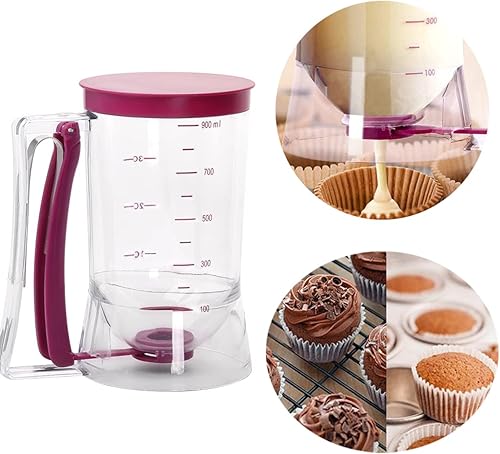 Miniatura 4 de Dispensador de masa para panqueques, dispensador de panqueques con etiqueta medidora, dispensador de masa de plástico con cepillo de limpieza para