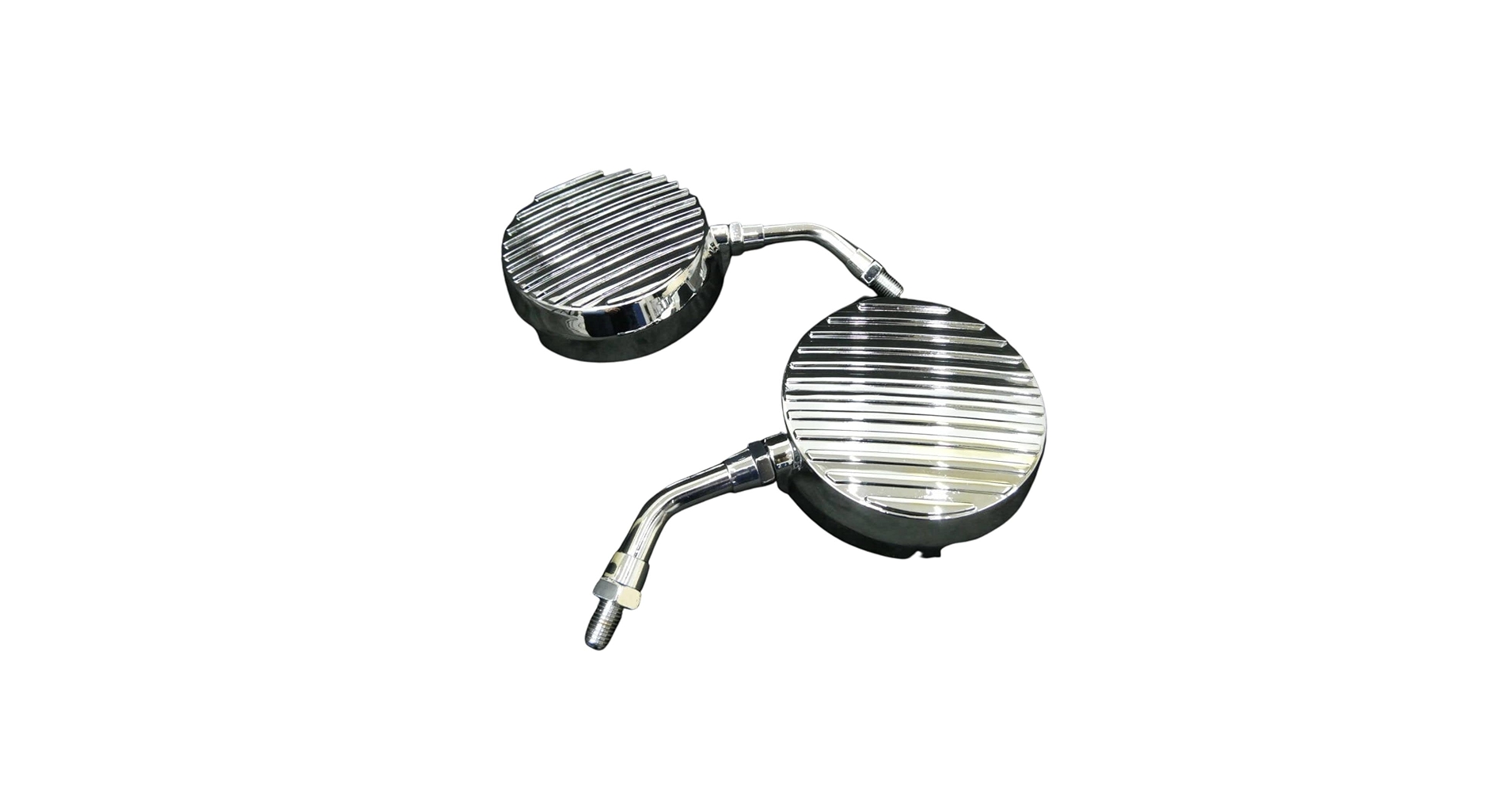 アルフィン　ミラー　ロング　メッキ/左右セット 正10㎜ 全フィン ミラー ロング メッキ/左右 正ネジ10ミリ - メルカリ