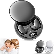 Sleep Ear Buds, Invisible Sleep Wireless Earphone,Invisible Earbuds Wireless Bluetooth,Comfortable Fit LED Power Display for Sleeping, Working, Hiking（Black）