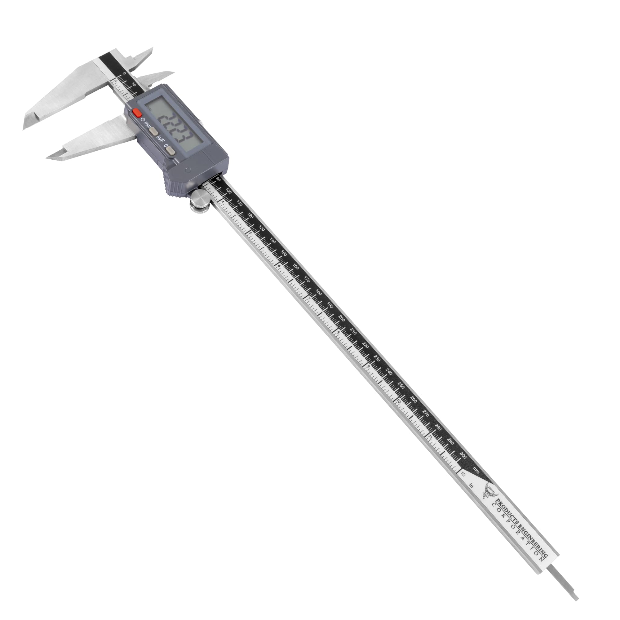 PEC Tools Digital Caliper & 4R Rule - Precision Measurement -9