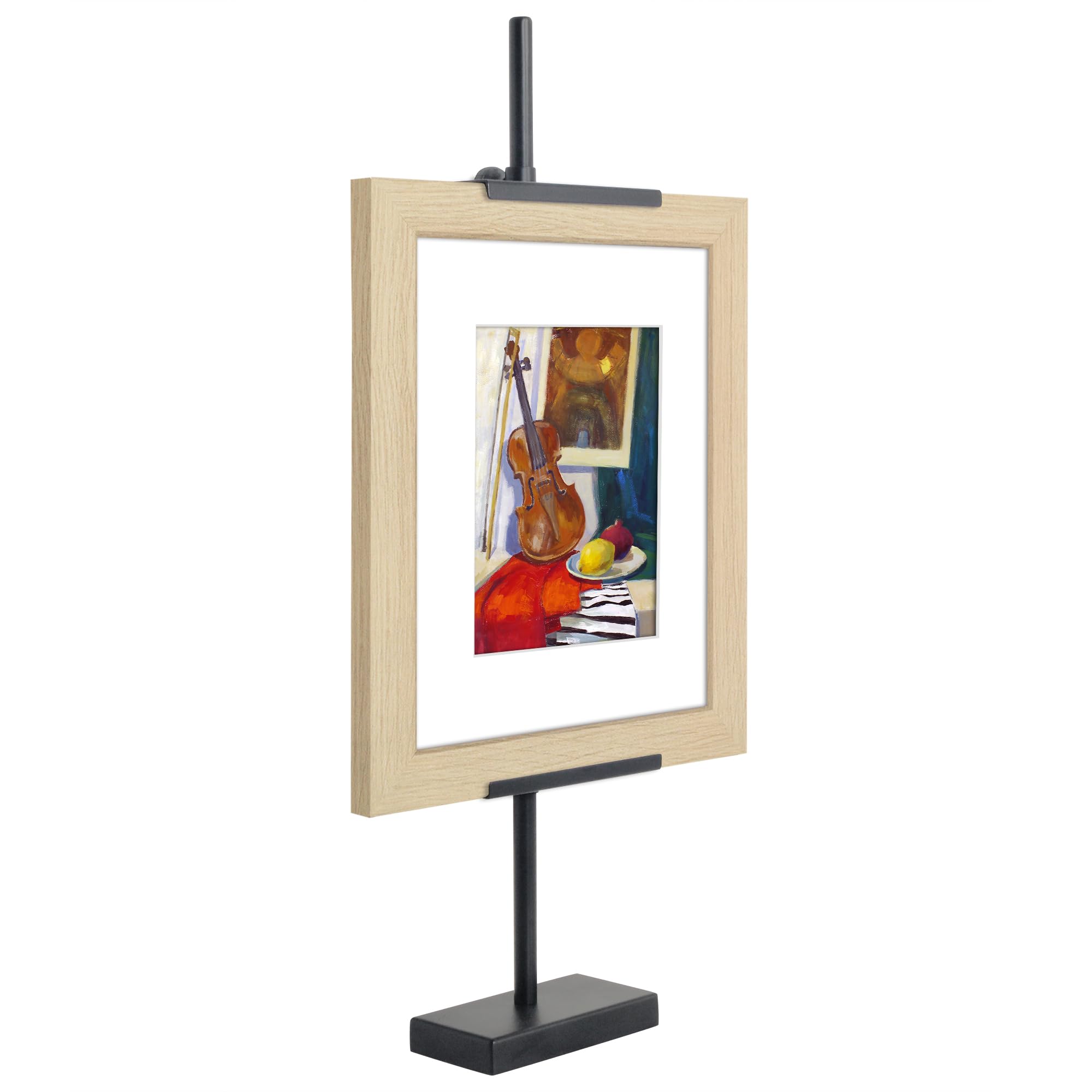 Photo 1 of Americanflat 18" Adjustable Tabletop Easel Stand for Picture Frames up to 10x8 - Ideal Picture Frame Stand to Display Art, Signs, or Photos - Use Easel Stands for Home or Events - Black