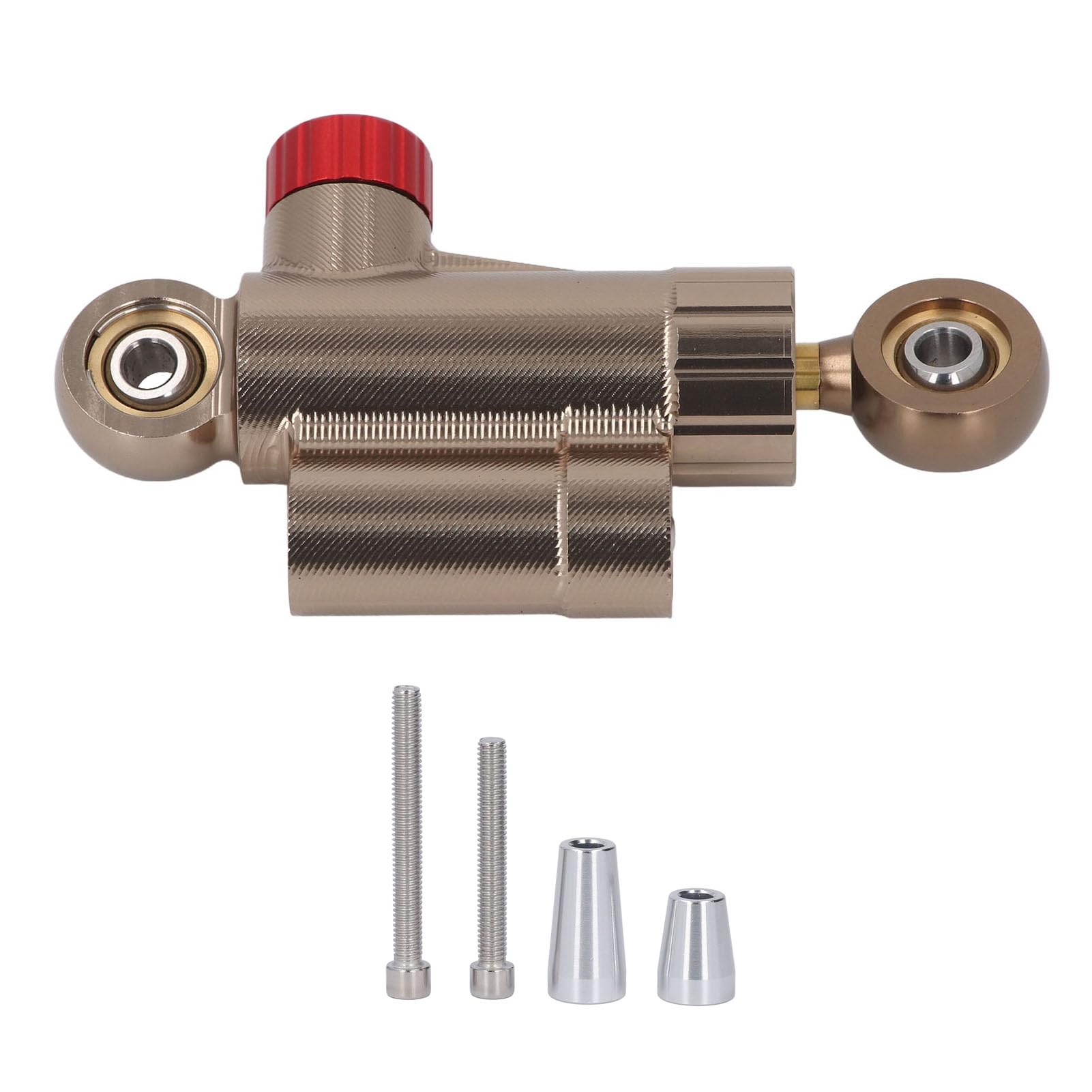 Einstellbarer CNC-Lenkungsdämpfer, Verbesserter Stabilitätsstabilisator für Motorräder, Gold, Universelle Passform, Import-Dämpfungsöl, Bereich von -40 °C Bis 100 °C