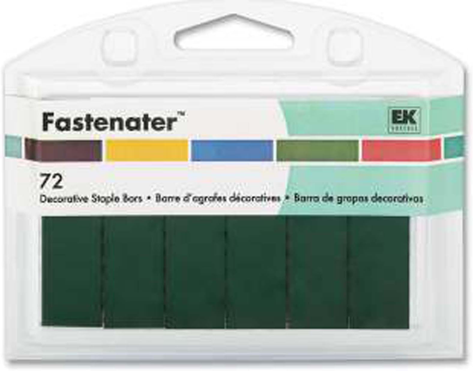 EK Success Fastenater 72 Decorative Staple Bars Hunter Green