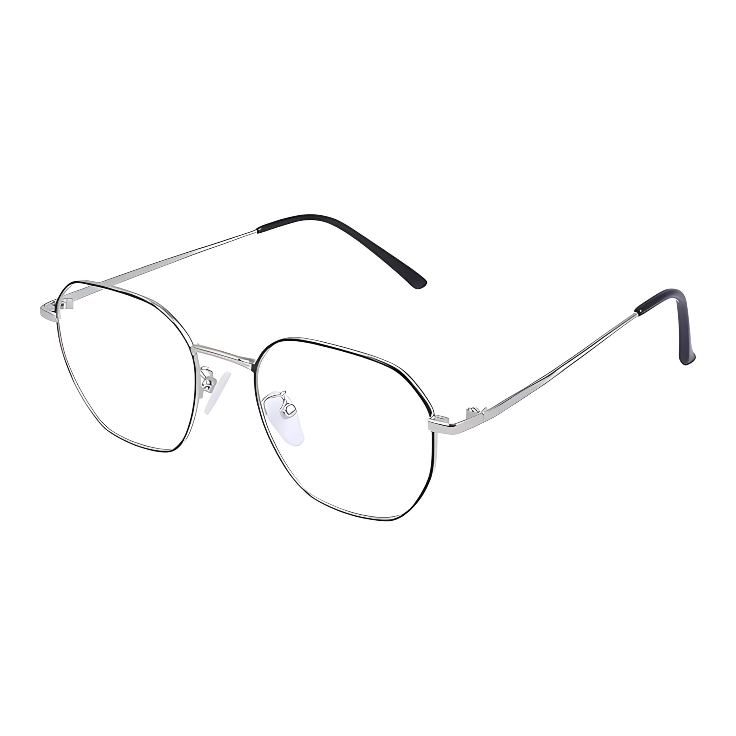 DESIZER Desire Unisex Spectacles Frame Hexagon Size Stander Premium Blue Cut Zero Power Navigator with Anti-glare for Eye Protection from UV by Computer Tablet Laptop Mobile (B0D8249TJ7) Amazon Price History, Amazon Price Tracker