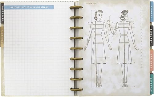 Miniatura 7 de Simplicity Planificador vintage de costura de 12 meses, 232 páginas, 8.6 x 9.5 pulgadas