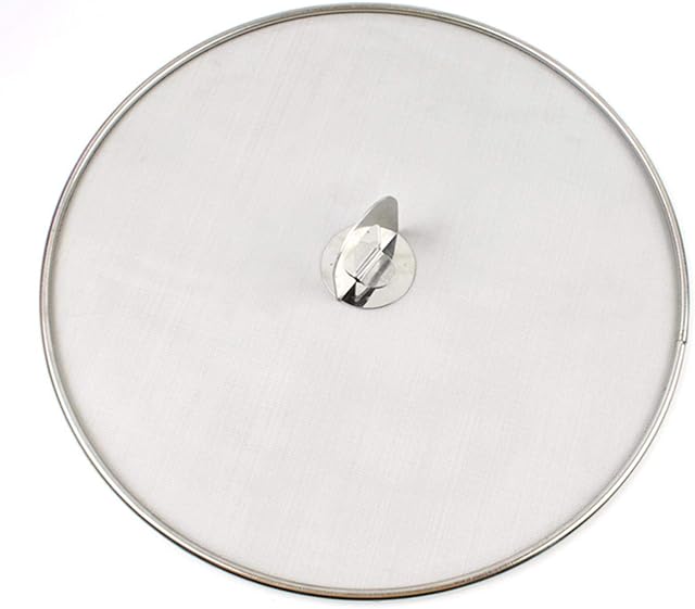 AUTUUCKEE Mesh Splatter Screen Grease Splash Guard Stainless Steel Shield Guard Oil Frying Pan Cover Protector Pot Lid Cover 29cm