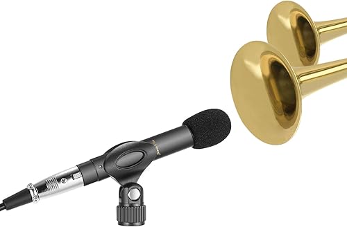 Miniatura 4 de NEEWER Paquete de 2 micrófonos de condensador con cápsulas intercambiables Omni Cardioide y Super Cardioide, Parabrisas de espuma, clip de micrófono