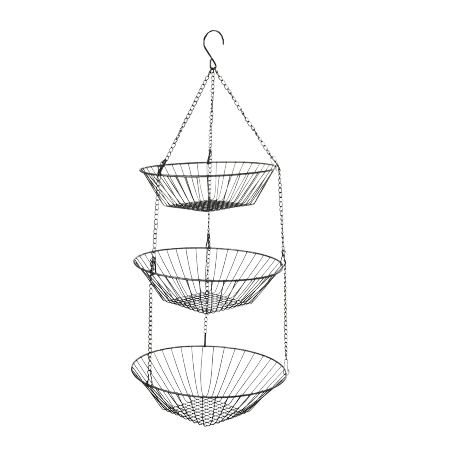 Cesta de frutas de 3 niveles de 11 pulgadas para organizar verduras en cocina