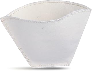 Hand Made Eco friendly Cotton Cloth Reusable Coffee Filter Cone For Coffee Machine and Pour Over Coffee - Filter for Makin...