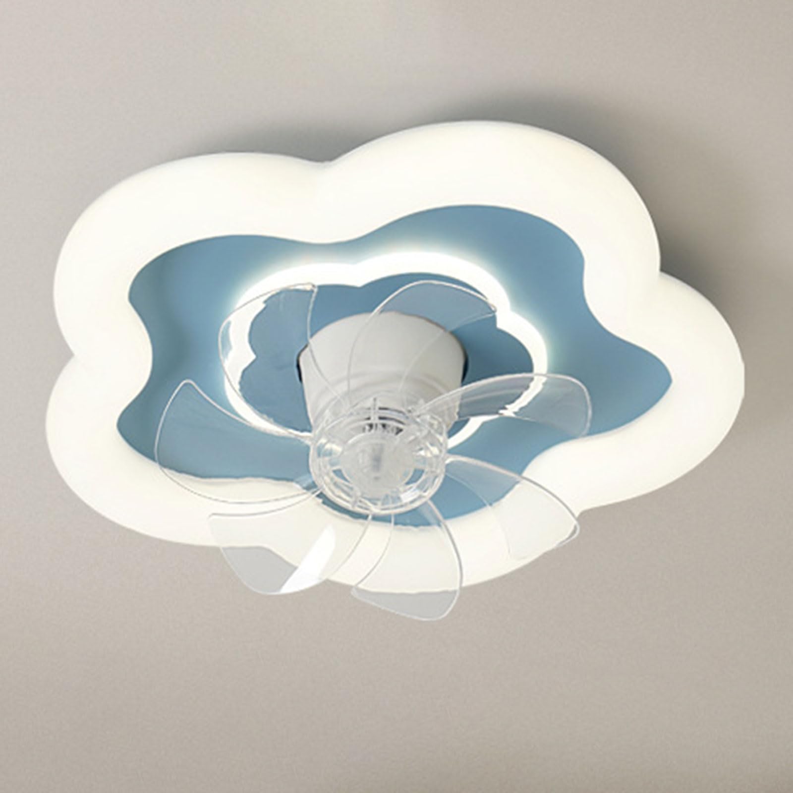 SXDMOUBK Modern Ceiling Fans With Lights And Remote Dimmable LED Fan Lighting Low Profile Light Flush Mount For Bedroom Lounge Room Living
