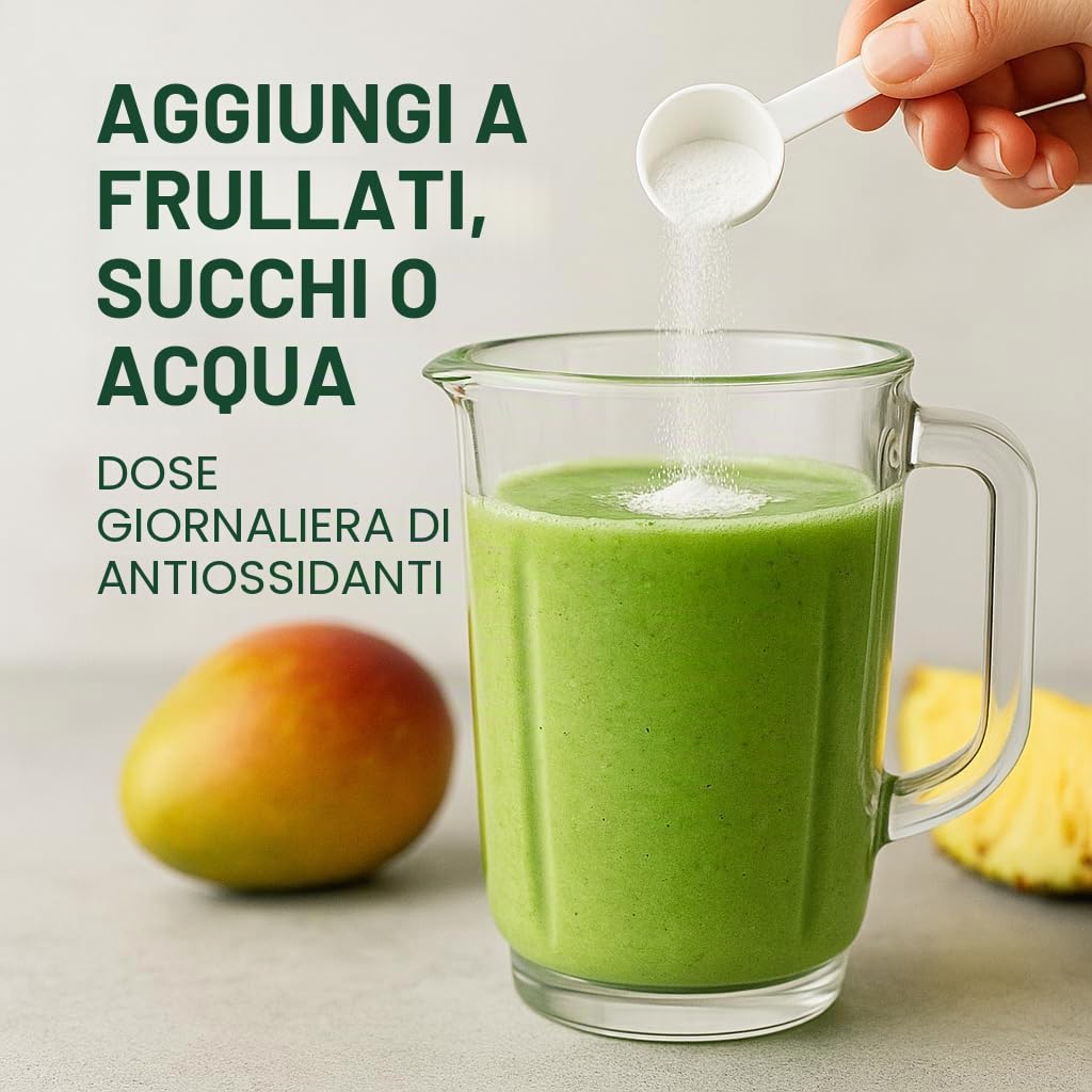 Gideli Vitamina C polvere 10 kg puro integratore alimentare acido L-ascorbico antiossidante sistema immunitario supporto