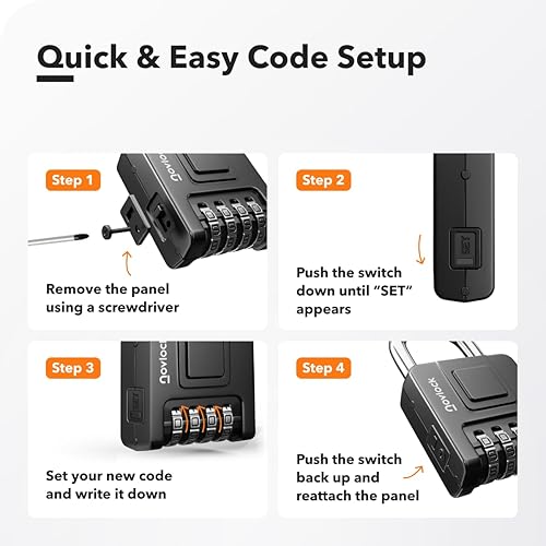 Miniatura 8 de Cerradura de combinación para exteriores e interiores, resistente, resistente a la intemperie, seguridad de 4 dígitos, candado para taquillas,