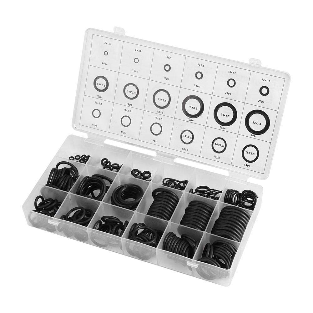 Bracon O-Rings - 279Pcs/Kit 18 Sizes Rubber O-Ring Assortment Set Hydraulic Plumbing Gaskets Seal Kit