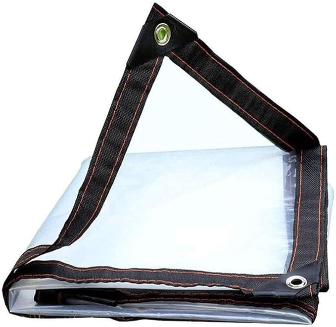 Tarp 6x 10 M Transparent Rain Tarpaulin With Metal Ring
