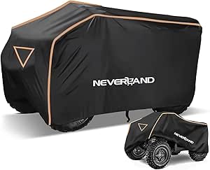 NEVERLAND Quad afdekzeil, ATV, afdekking, 210 x 120 x 115 cm, 420D waterdicht, binnen en buiten, bruikbare afdekking voor quad, cover met winddichte gesp, sneeuwbestendig, hagelbestendig, stofdicht