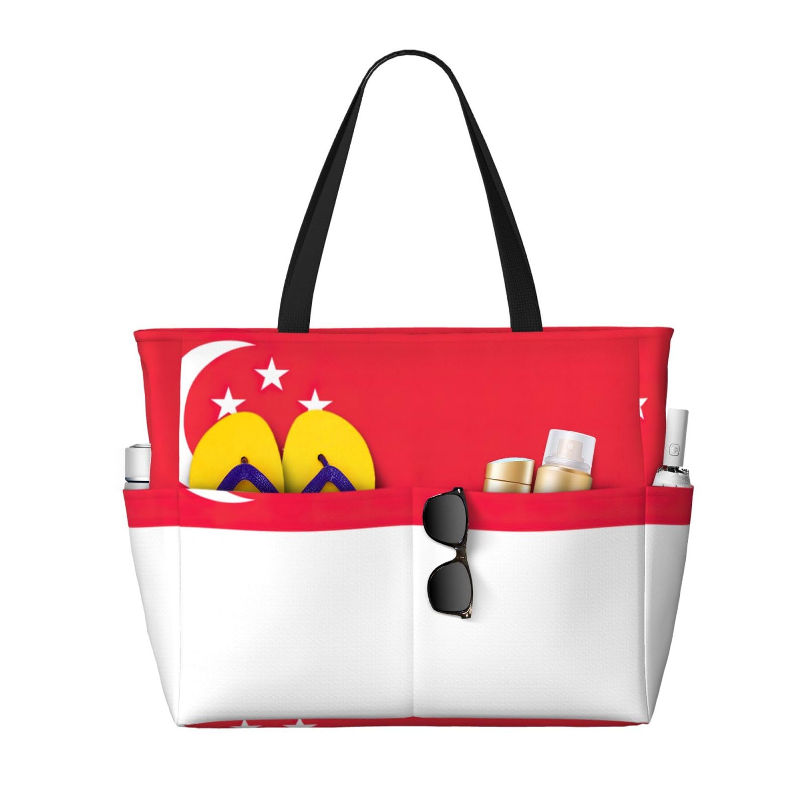 Sac de plage imperméable Singapour, l'accessoire été noir idéal - 8
