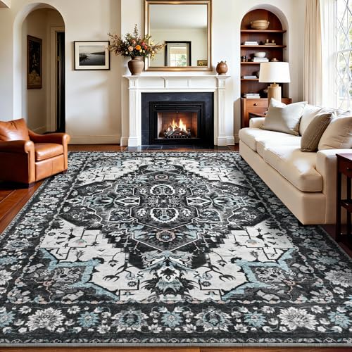 Tapete vintage Keeko 6'x9' suave y antideslizante miniatura 1