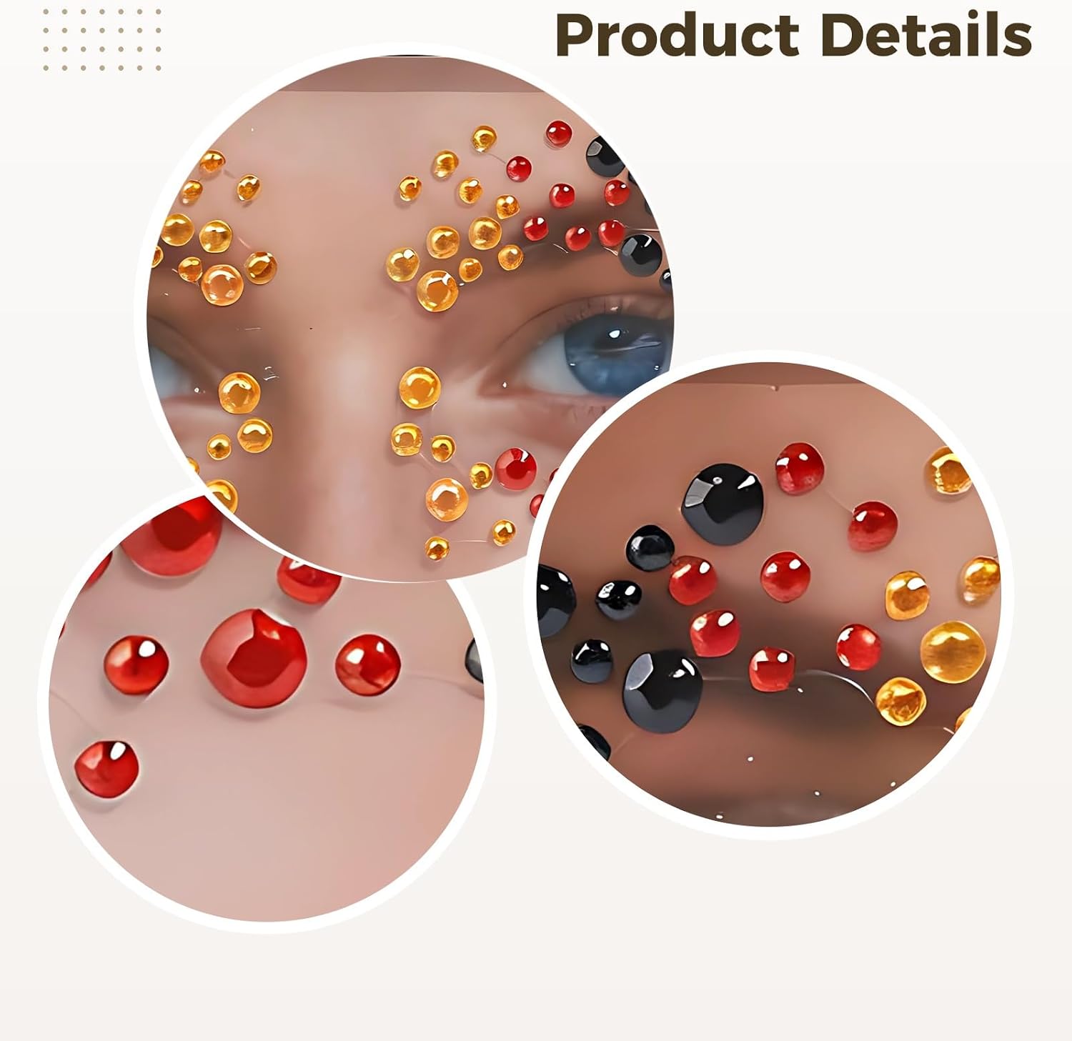 Self-Adhesive 3D Rhinestone Stickers For Face, 24 Pcs Gems, World Cup Makeup, Acrylic For Fan Cheering, Team