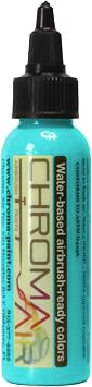 Water-Based Acrylic-Urethane Colors for Airbrush Paints Fluorescent Aqua 2oz