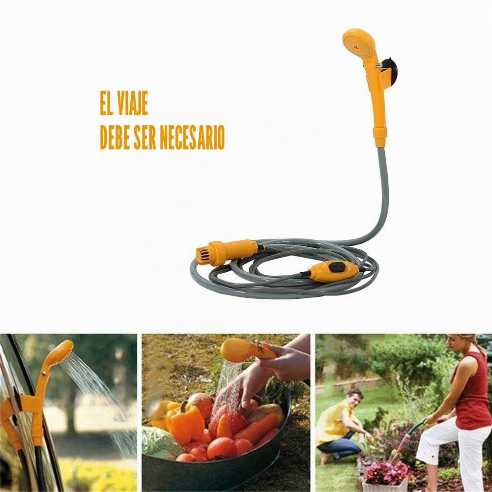 Ejoyous Ducha de Coche Ducha portátil para Acampar 12V, Ducha de Viaje al Aire Kit Completo de Ducha de Coche portátil Kit de Ducha de Viaje Acampar