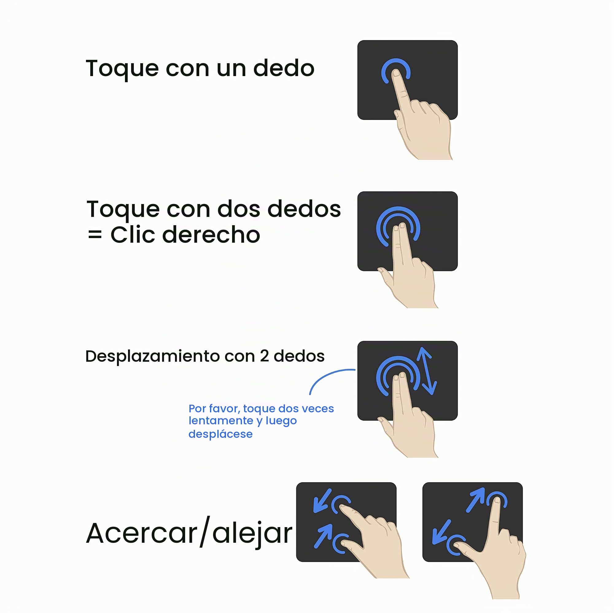 Perixx PERIPAD-504 - Touchpad con Cable USB - 120 x 90 x 19 mm - Función de Desplazamiento y puntero