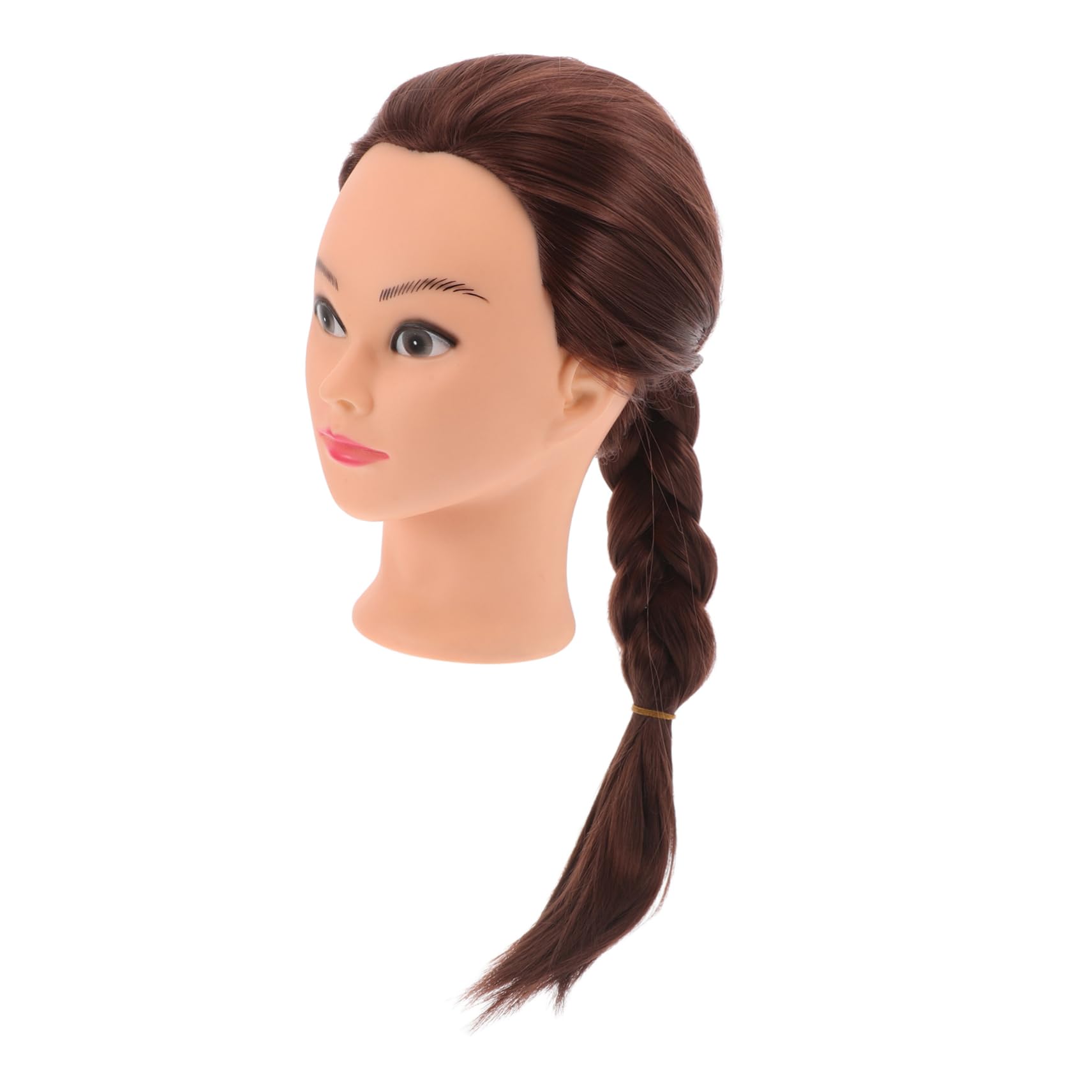 minkissy Professional Hairdressing Training Kit Human Hair Mannequin Head with Stand for Styling Practice