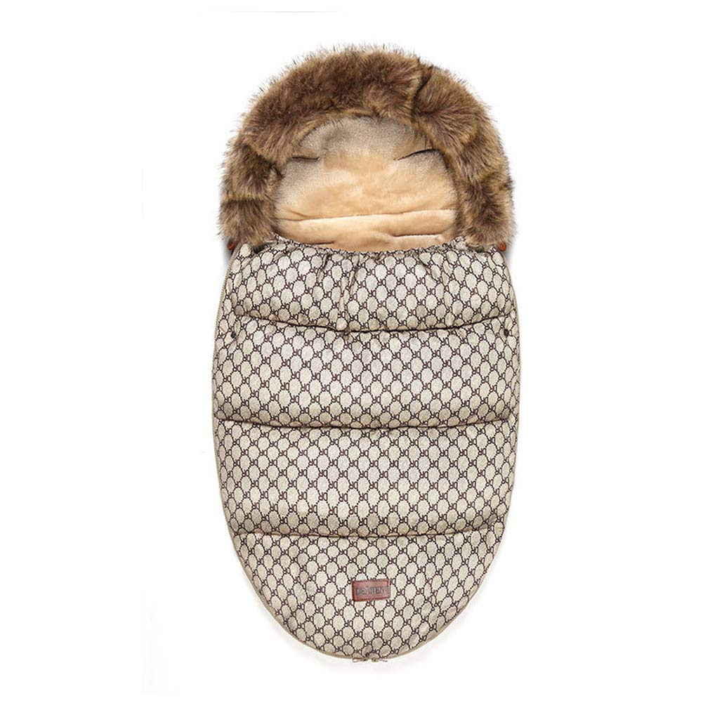 Saco de Silla Sacos de Abrigo Carritos Universal Saco de Invierno Térmica con Capucha Aire Libre Windproof Adecuado para Cochecito Silla de Paseo Sillas de Coche (F)