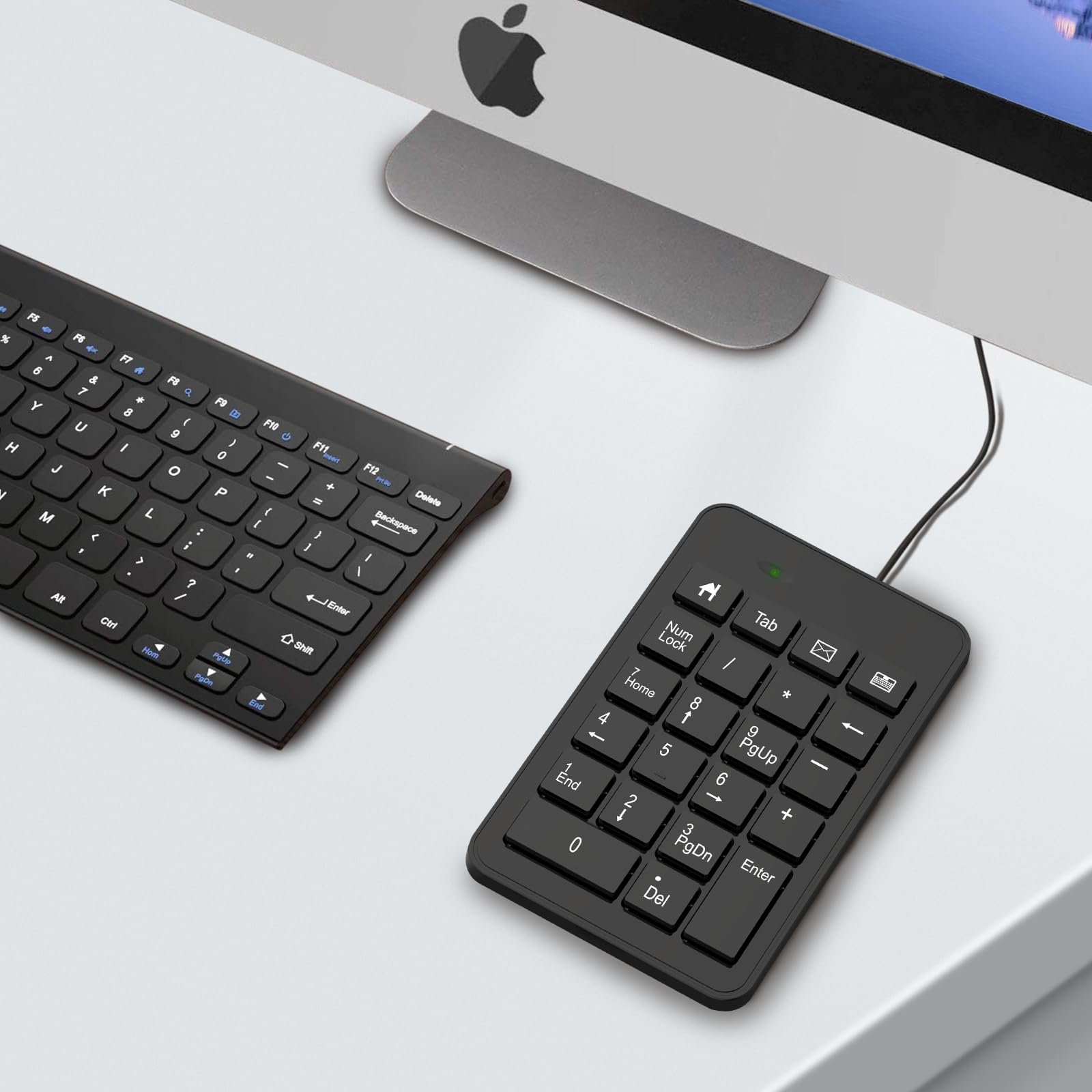 Przewodowa klawiatura numeryczna USB C, 23 klawisze, typ C, ulepszona wersja 10 klawiszy, klawiatura USB, rachunkowość finansowa, kompatybilna z laptopem, komputerem, MacBookiem, notebookiem