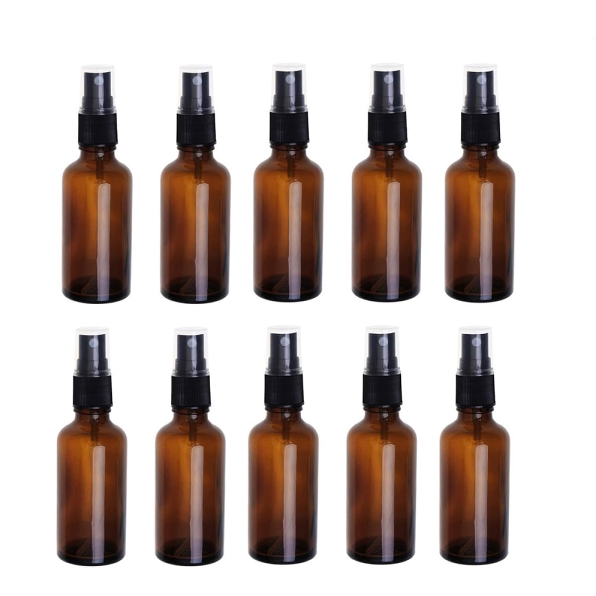 20stücke Sprühflasche Glas Braun Tragbar Leere Glasflasche mit Drucksprühfunktion Reisebehälter Kosmetikflasche für Ätherische Öle