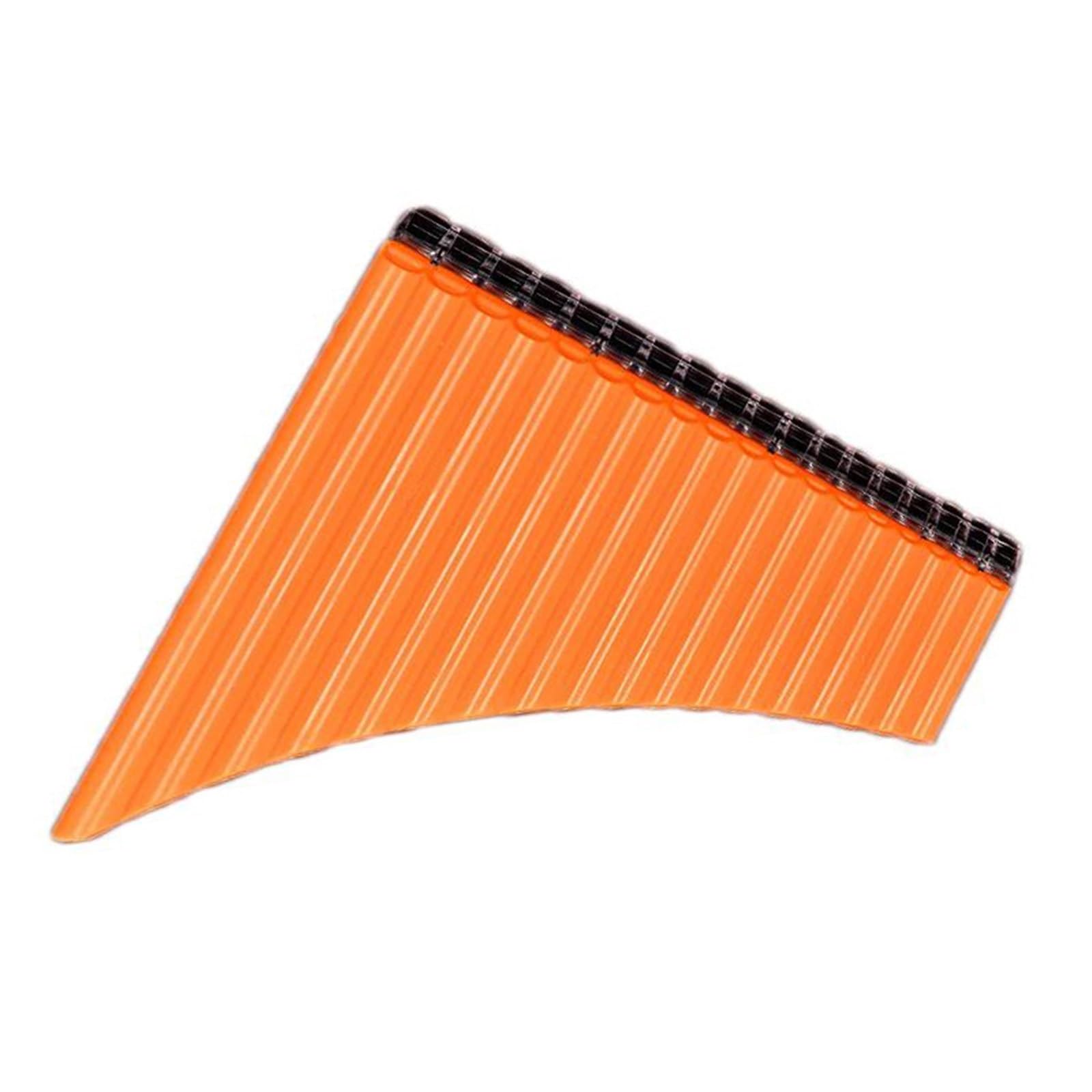 La Flûte De Pan Flûte De Pan En Plastique 18 Tuyaux Tube De Casserole Clé G Résine Instrument Traditionnel Vent Du Bois(Orange)