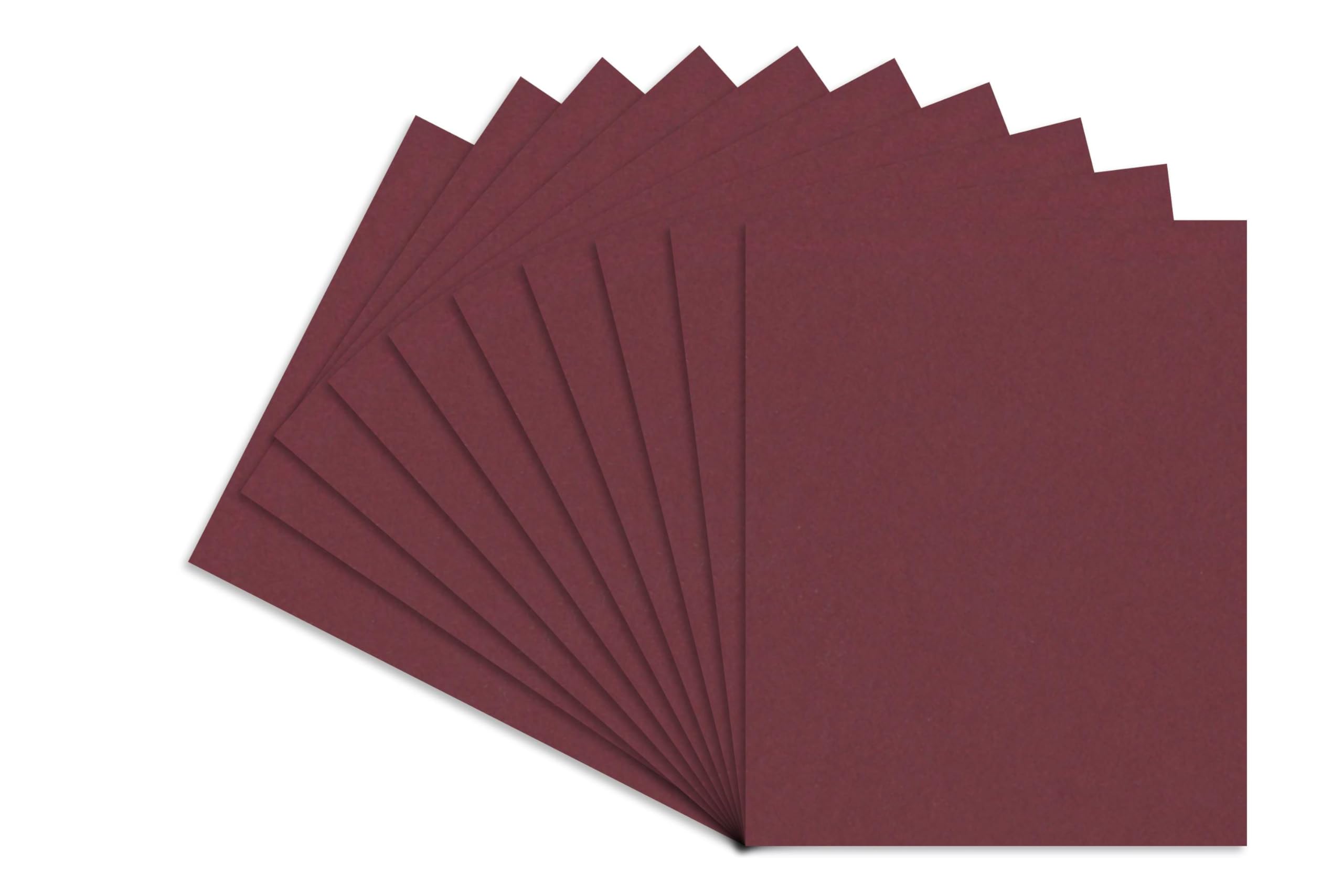 Burgundy 8x10 Backing Board - Uncut Photo Mat Board (10-Sheets)