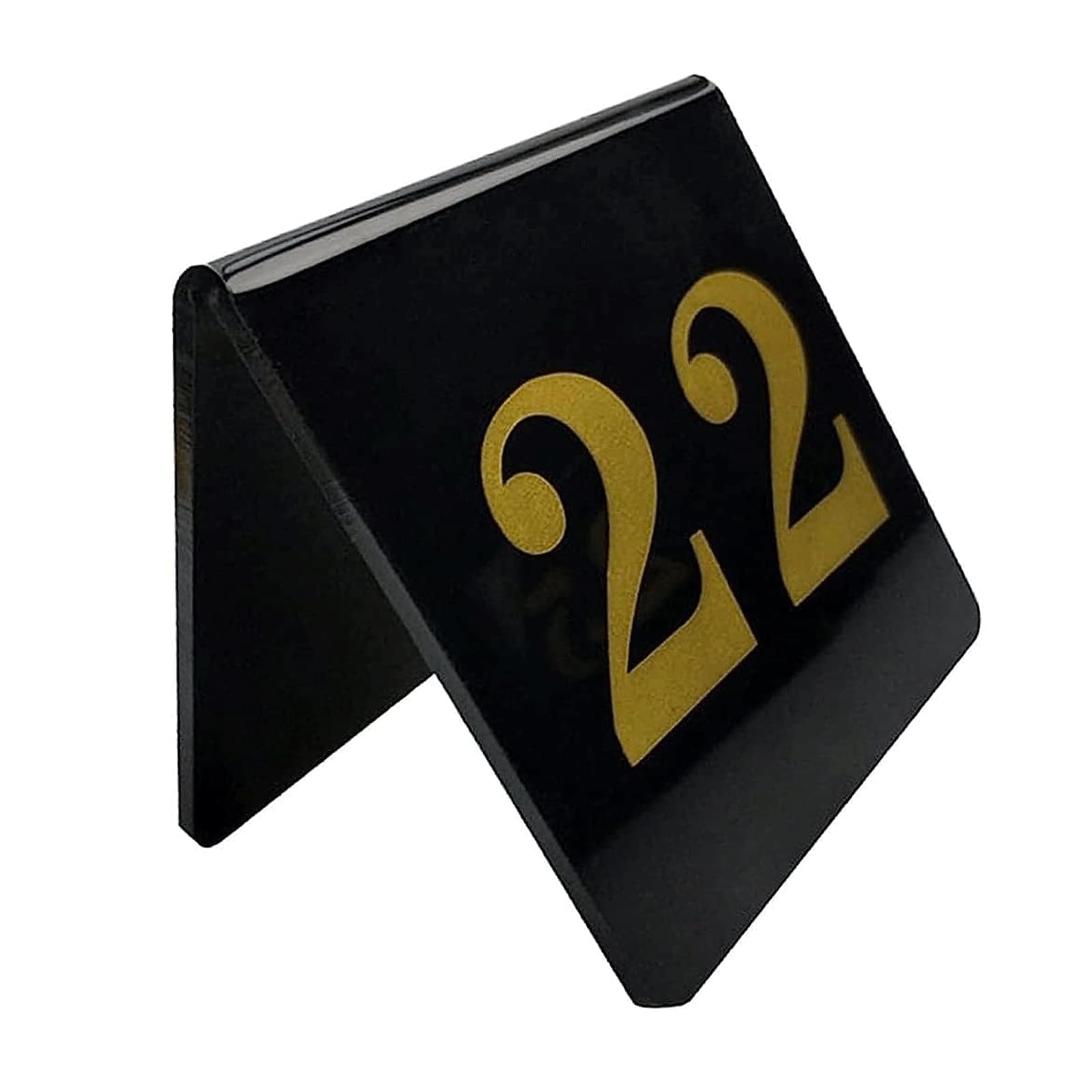 Akrylowe tabliczki z numerami stołów, Akrylowy niestandardowy numer stołu i uchwyt na karty z miejscami, czarny, 8x8 cm, opakowanie 10 sztuk(21 to 30)