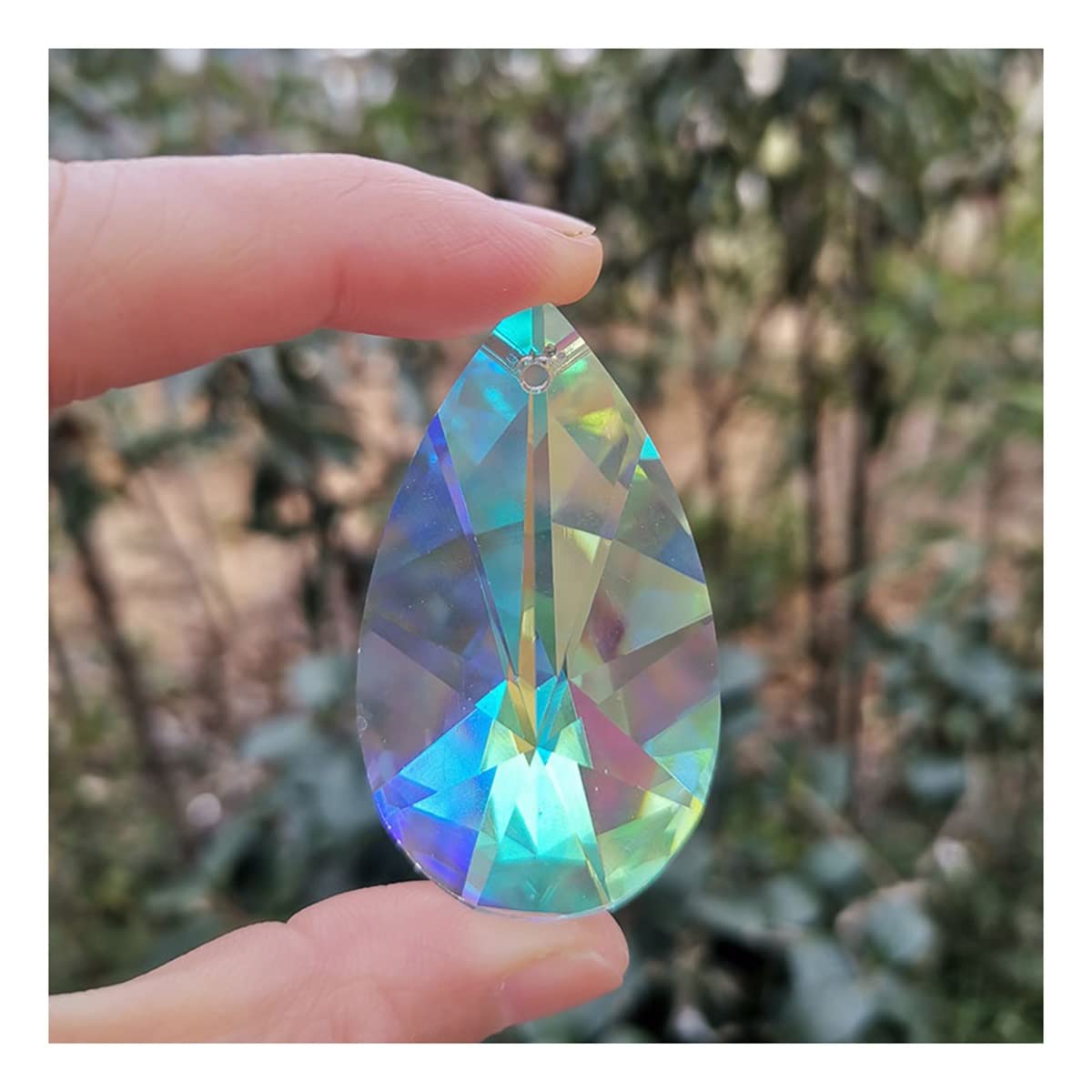 YUZGUHEY 5pcs AB Color Hanging Pendant Crystal Prism Chandelier Parts Decoration Crystals Lighting Lamp Replacement
