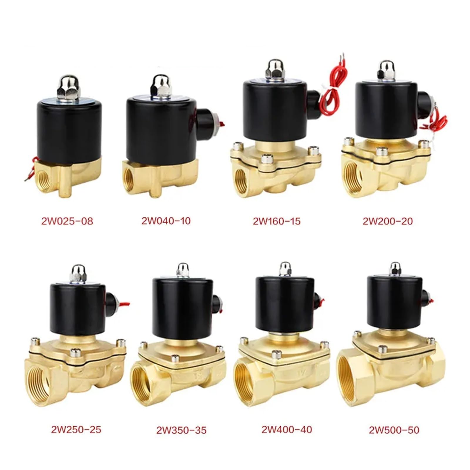 Electric Solenoid Valve 1/4" 3/8" 1/2" 3/4" 1" DN8/10/15/20/25/50 Normally Closed Pneumatic For Water Oil Air 12V 24V 220V 110V(DN20,AC110V)