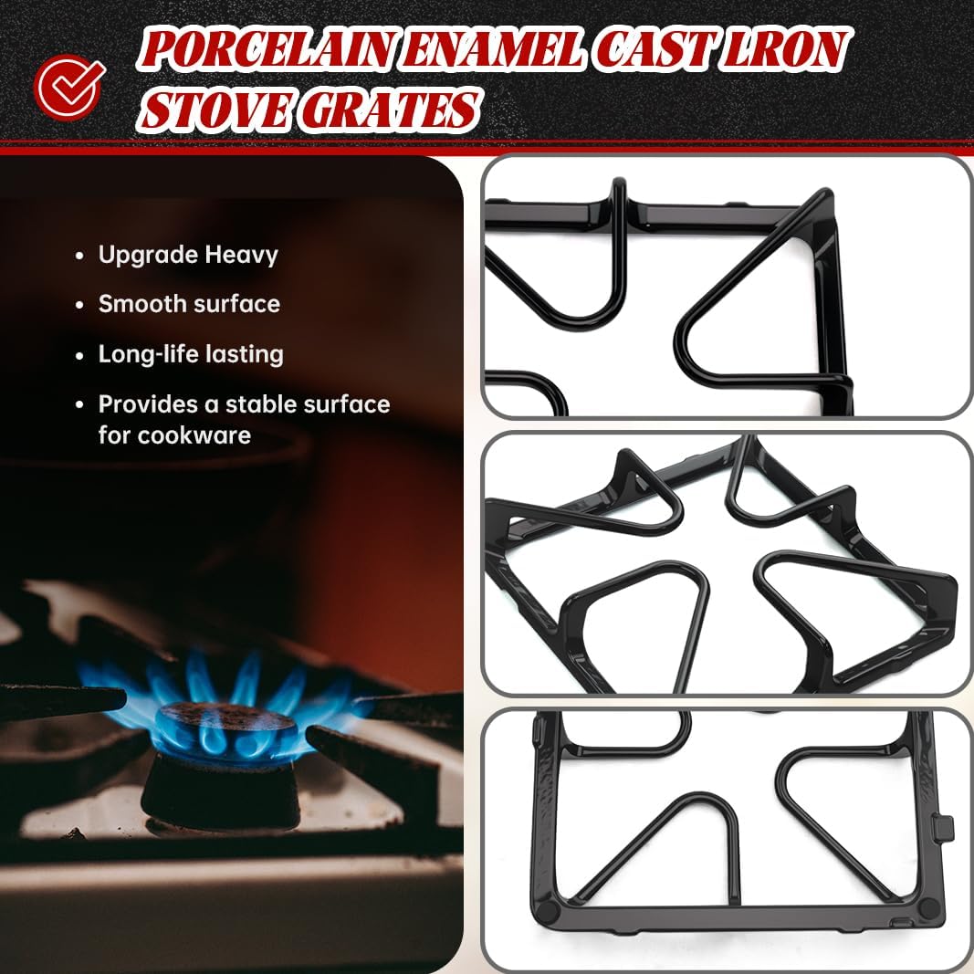 WB31K10034 Cast Iron Rack Grate Replacement Parts For GE Burner Grate Stove Parts General Electric Gas Range Parts Stove Surface Top Grate