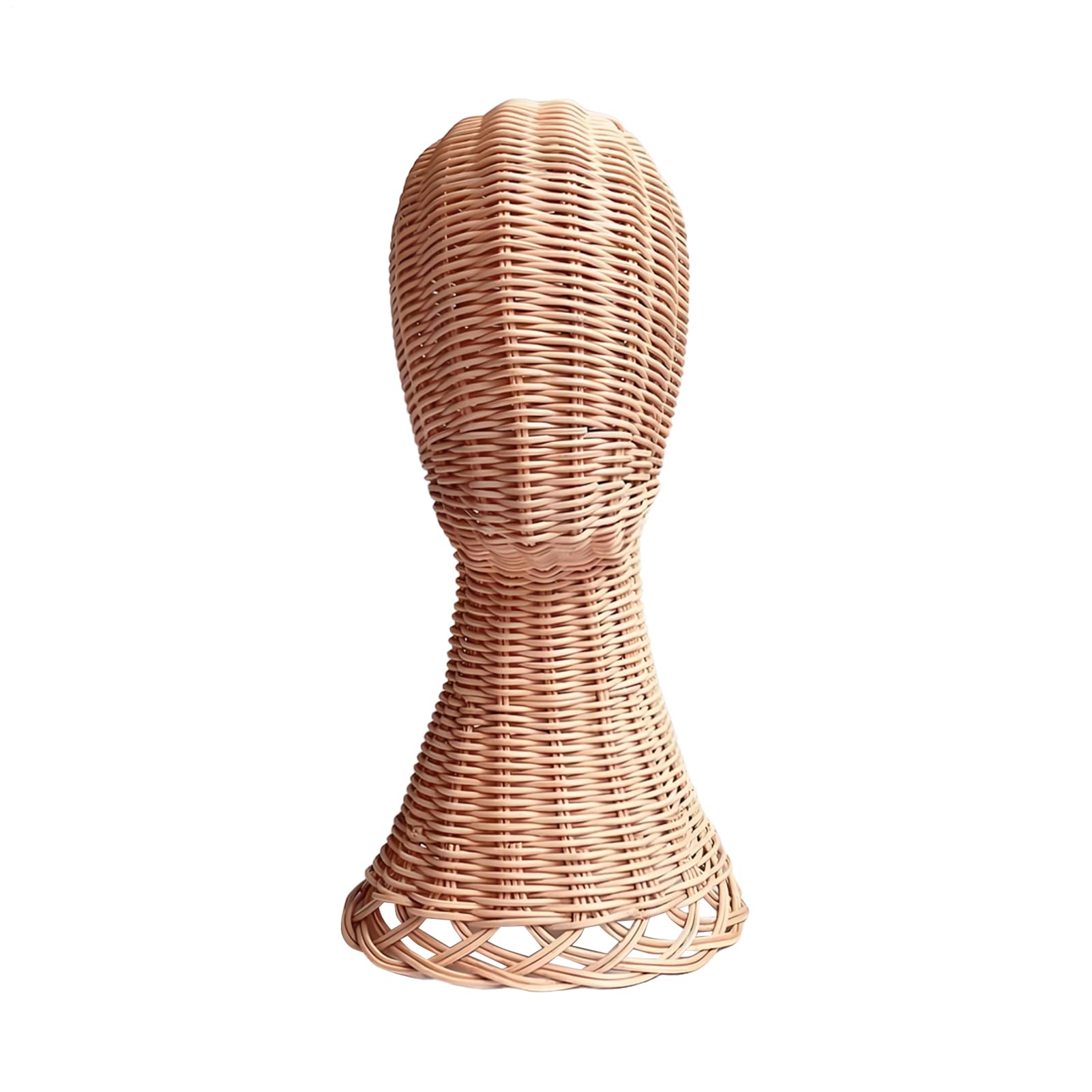 Soporte de exhibición de Sombreros: Cabeza de maniquí de ratán para organizar Bufandas y Sombreros, Estante de Mesa con Base sin Puntas, hogar, , Armario, peluquerías y