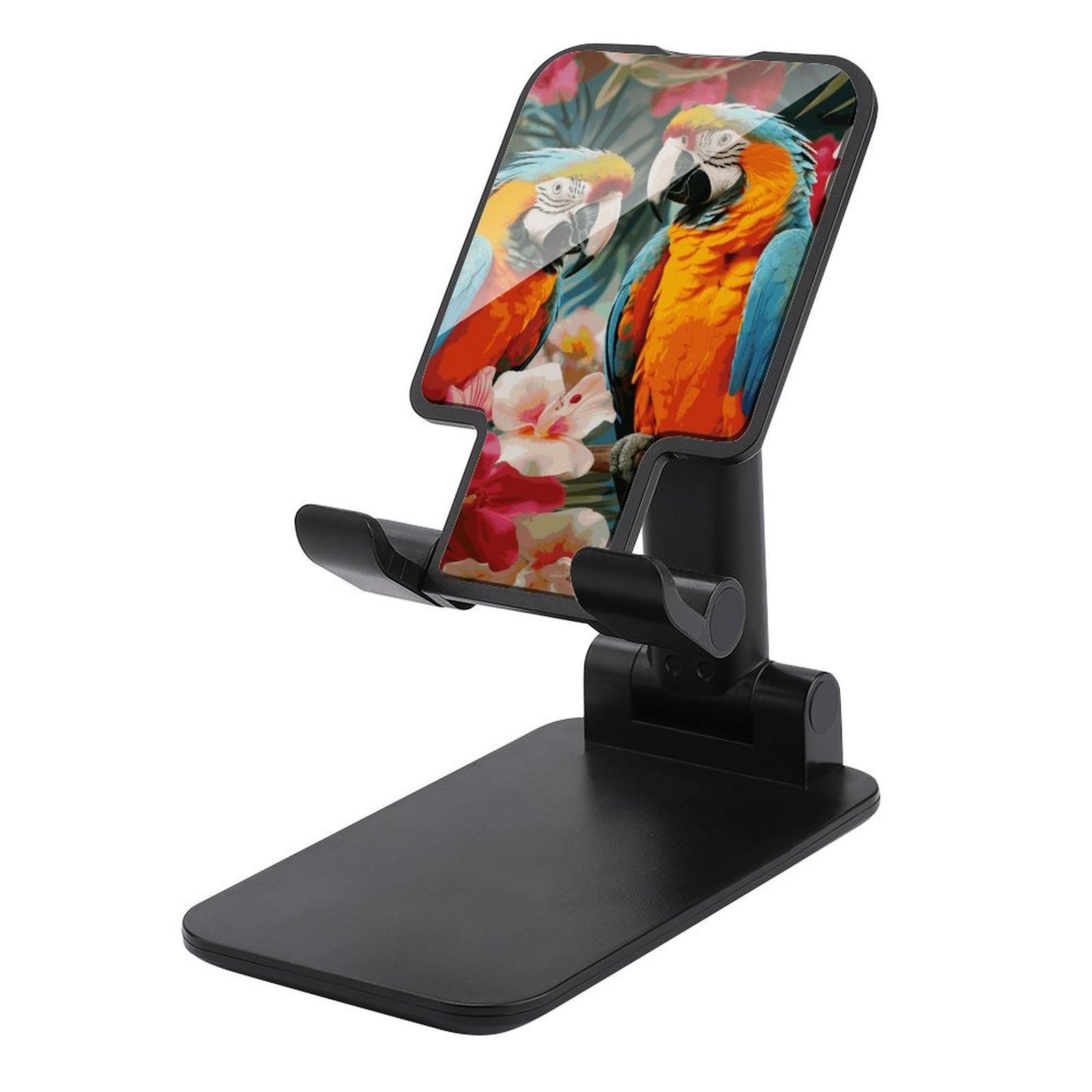 Support de téléphone pliable perroquets pour une touche de nature zen